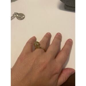 gold tone bead ring size 6.5